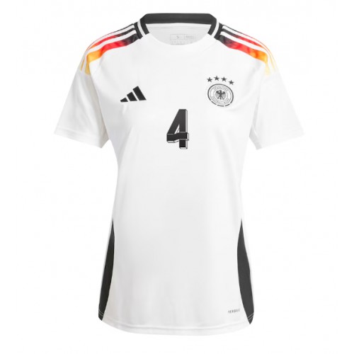 Njemačka Jonathan Tah #4 Domaci Dres za Ženska EP 2024 Kratak Rukavima
